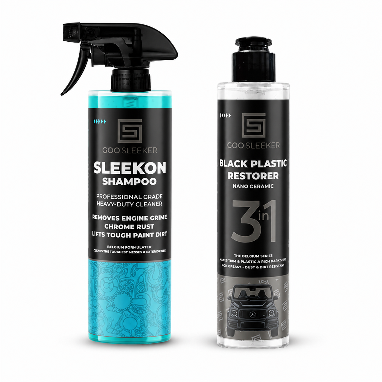 Exterior Restoration Kit | Engine Cleaner & Plastic Restorer Combo