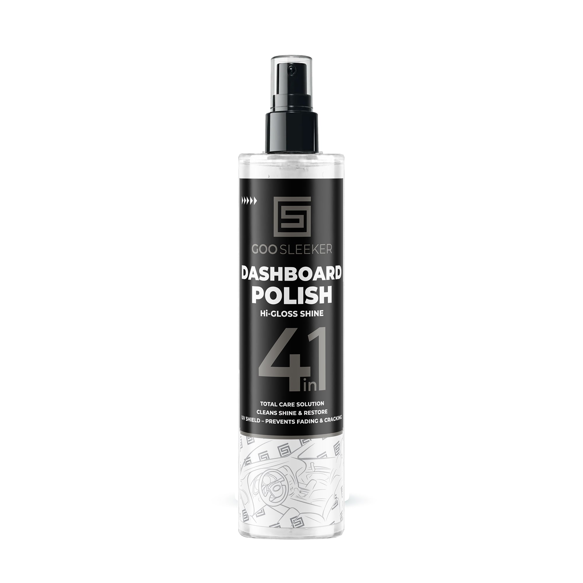 Dashboard Polish 245ml – 4-in-1 Hi-Gloss Interior Cleaner, Restorer & UV Protectant