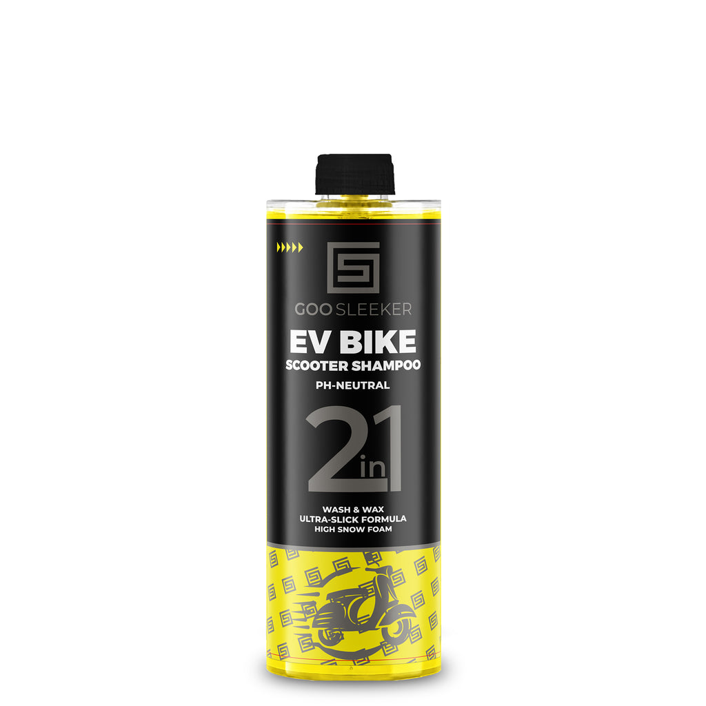 EV Bike & Scooter Shampoo 473ml – pH Neutral 2-in-1 Wash & Wax | High Snow Foam Car & Electric Scooter Cleaner