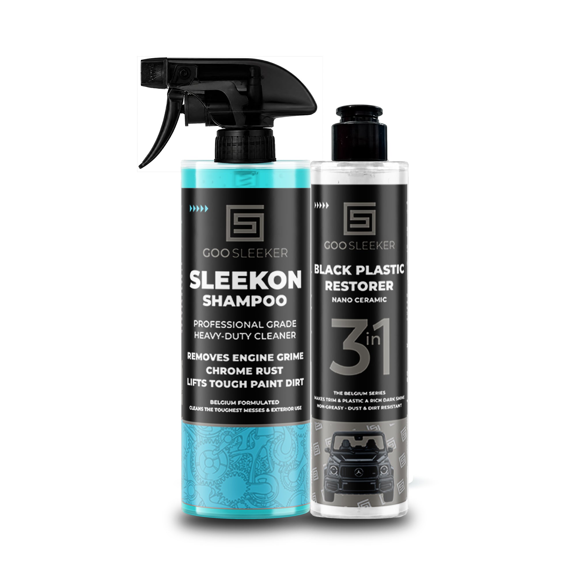 Exterior Restoration Kit | Engine Cleaner & Plastic Restorer Combo