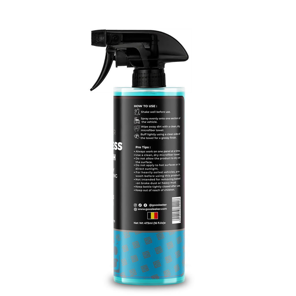 Waterless Car Wash 473ml – High Lubricity Scratch-Reducing Waterless Wash & Shine Spray